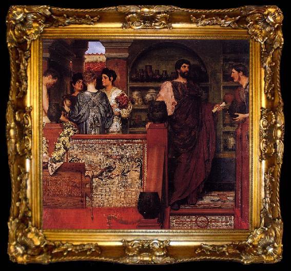 framed  Laura Theresa Alma-Tadema Hadrian Visiting a Romano, ta009-2